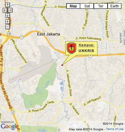Peta Lokasi Kampus Magister Teknik Krisnadwipayana University Jakarta Nomor